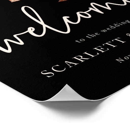 Zwarte Herfst Welkom Poster (Hoek)