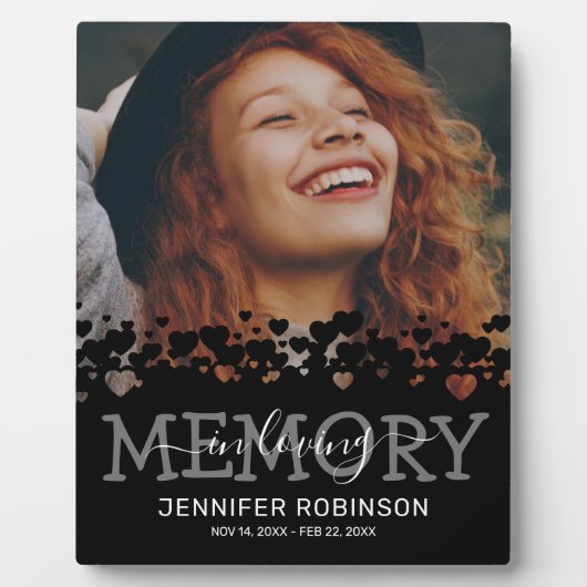 Zwarte Herinneringsfoto Fotoplaat (Voorkant)
