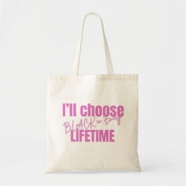 Zwarte Heritage Waardering Moderne Tekst T-shirt Tote Bag