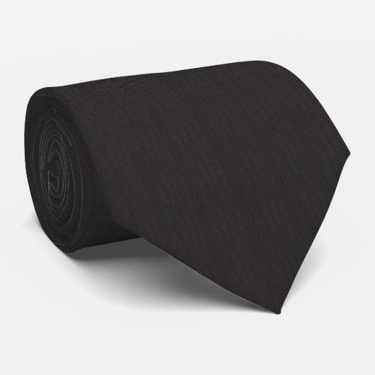 Zwarte Herringbone Fluister Stropdas (Opgerold)