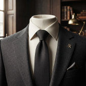 Zwarte Herringbone Fluister Stropdas