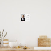 Zwarte 'Het Licht Blijft' Rouwherdenkingsfoto Poster (Keuken)