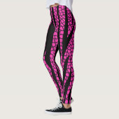 Zwarte hete roze zebraprint leggingen leggings (Links)