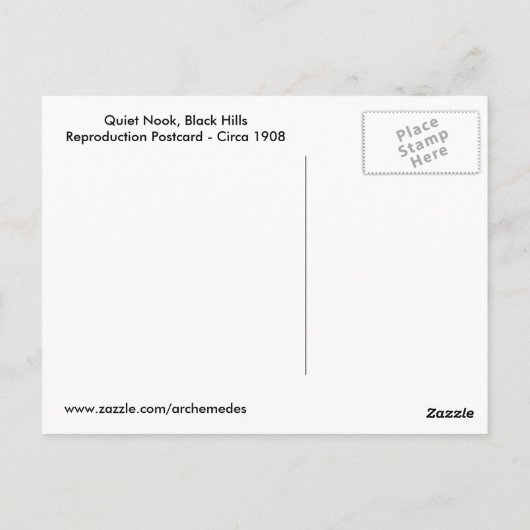 zwarte heuvels briefkaart (Achterkant)