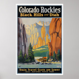 Zwarte Heuvels Kunst Utah Reisposter Colorado Poster