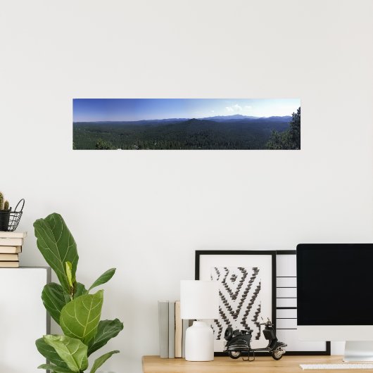 Zwarte heuvels, SD Panoramisch 5 Poster (Thuiskantoor)