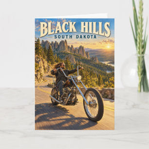 Zwarte Heuvels South Dakota Chopper Motor Reis Kaart