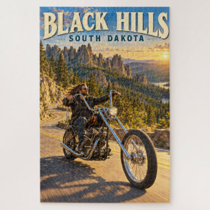 Zwarte Heuvels South Dakota Chopper Motor Reis Legpuzzel
