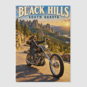 Zwarte Heuvels South Dakota Chopper Motorreis Vellum Uitnodigingen