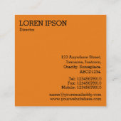 Zwarte hexagon - Kleur Vierkante Visitekaartje (Achterkant)