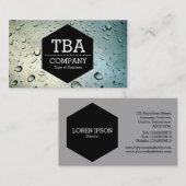 Zwarte hexagon - Regen op een venster Visitekaartje (Voorkant / Achterkant)