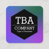 Zwarte hexagon - Zachte gradiënt Vierkante Visitekaartje (Voorkant)