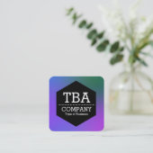 Zwarte hexagon - Zachte gradiënt Vierkante Visitekaartje (Staand voorkant)