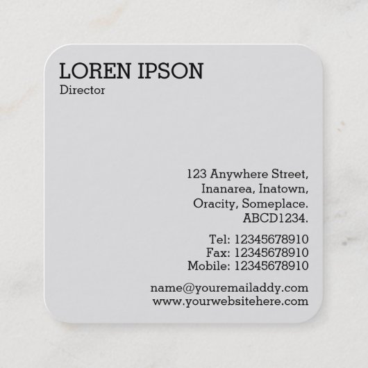 Zwarte hexagon - Zachte gradiënt Vierkante Visitekaartje (Achterkant)