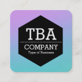 Zwarte hexagon - Zachte gradiënt Vierkante Visitekaartje (Voorkant)