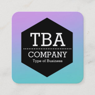 Zwarte hexagon - Zachte gradiënt Vierkante Visitekaartje
