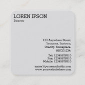 Zwarte hexagon - Zachte gradiënt Vierkante Visitekaartje (Achterkant)