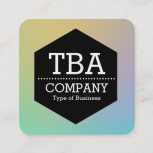 Zwarte hexagon - Zachte gradiënt Vierkante Visitekaartje