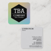 Zwarte hexagon - Zachte gradiënt Vierkante Visitekaartje (Voorkant / Achterkant)