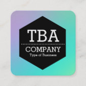 Zwarte hexagon - Zachte gradiënt Vierkante Visitekaartje (Voorkant)