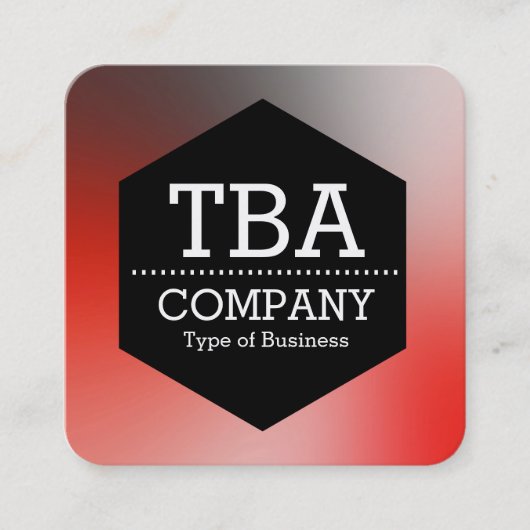 Zwarte hexagon - Zachte gradiënt Vierkante Visitekaartje (Voorkant)