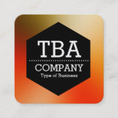 Zwarte hexagon - Zachte gradiënt Vierkante Visitekaartje (Voorkant)