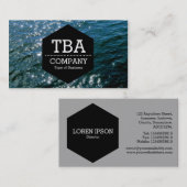 Zwarte Hexagon - Zon op water Visitekaartje (Voorkant / Achterkant)