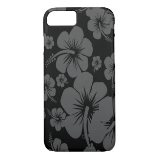 Zwarte Hibiscus Hawaïaanse print Case-Mate iPhone Case