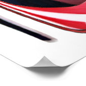 Zwarte Hiel Rood Stiletto Schoefdruk Poster (Hoek)