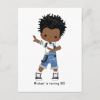 Zwarte Hip Hop Rap Jongen Break Danser Verjaardags