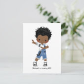 Zwarte Hip Hop Rap Jongen Breakdancer Verjaardagsf Briefkaart (Staand voorkant)