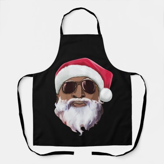 Zwarte hiphop Santa Claus novelty African American Schort (Voorkant)