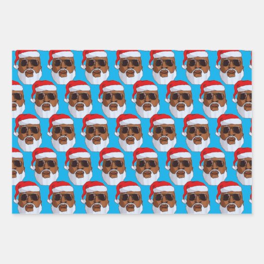 Zwarte hiphop Sinterklaas Afro-Amerikaans Inpakpapier Vel (Voorkant)