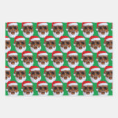 Zwarte hiphop Sinterklaas Afro-Amerikaanse Xmas Inpakpapier Vel (Voorkant)
