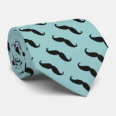 Zwarte Hipster snorren Stropdas (Opgerold)