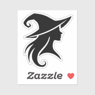 Zwarte Hoed Heks Wicca Heksen Halloween Feest Sticker
