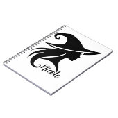 Zwarte Hoed Heks Wicca Heksen Halloween Feestje Notitieboek (Linkerzijde)