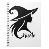 Zwarte Hoed Heks Wicca Heksen Halloween Feestje Notitieboek (Voorkant)