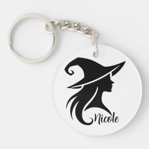 Zwarte Hoed Heks Wicca Heksen Halloween Sleutelhanger