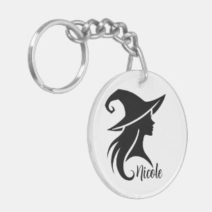 Zwarte Hoed Heks Wicca Heksen Halloween Sleutelhanger