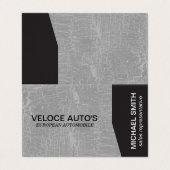 Zwarte hoek / grijs gemarmerd visitekaartje (Buitenkant ongevouwen)