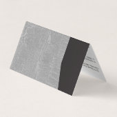 Zwarte hoek / grijs gemarmerd visitekaartje (Achterkant)