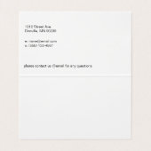 Zwarte hoek / grijs gemarmerd visitekaartje (Binnenkant ongevouwen)