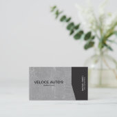 Zwarte hoek / grijs gemarmerd visitekaartje (Staand voorkant)