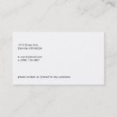 Zwarte hoek / grijs gemarmerd visitekaartje (Achterkant)