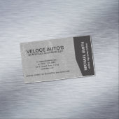 Zwarte Hoek / Grijs Marmer Magnetisch Visitekaartje (Voorbeeld)