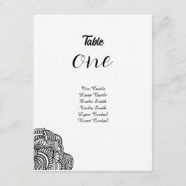 Zwarte Hoek Ontwerp Tafelstoelkaart Briefkaart