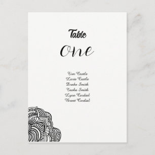 Zwarte Hoek Ontwerp Tafelstoelkaart Briefkaart
