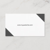 Zwarte hoeken, minimalistisch visitekaartje (Achterkant)