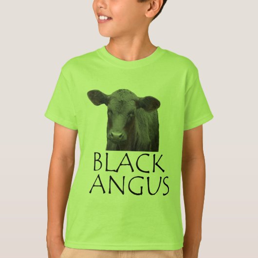 Zwarte hoekige koe t-shirt (Voorkant)